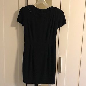 Black crepe Dress w/beads